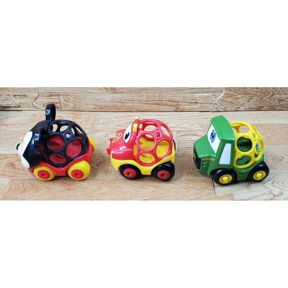 Oball Go Grippers Car Vehicles Lot of 3 John Deere Mickey Mouse - Picture 3 of 7